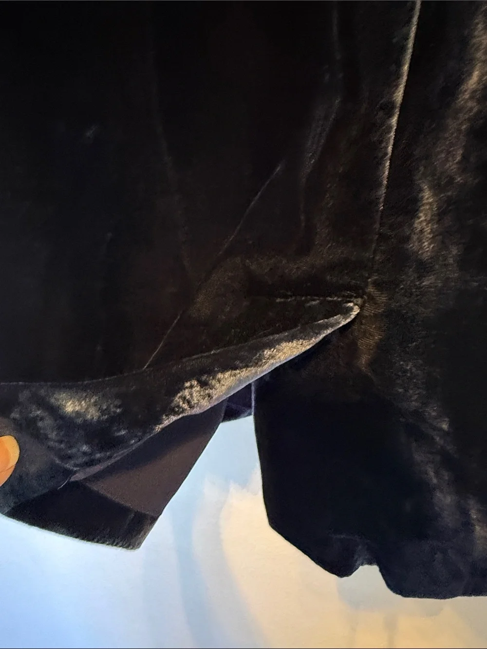 New Coldwater Creek Navy Blue Velvet Blazer 14 - Picture 5 of 6